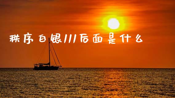 秩序白银111后面是什么_https://m.15771688.com_期货开户_第1张