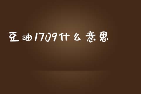 豆油1709什么意思_https://m.15771688.com_美国道指_第1张