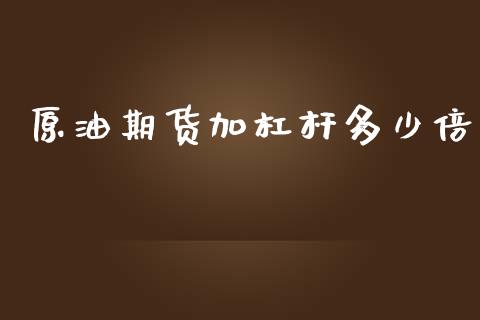 原油期货加杠杆多少倍_https://m.15771688.com_期货手续费_第1张
