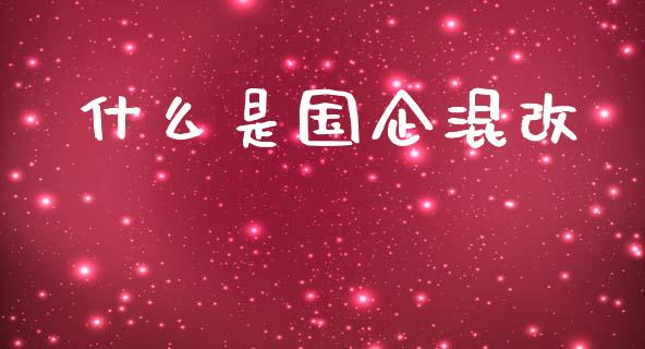 什么是国企混改_https://m.15771688.com_期货手续费_第1张