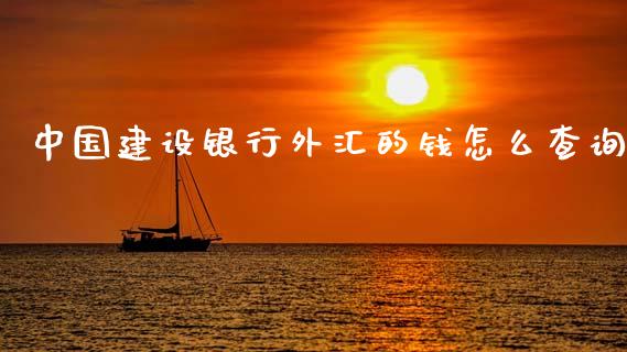 中国建设银行外汇的钱怎么查询_https://m.15771688.com_美国道指_第1张