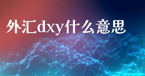 外汇dxy什么意思_https://m.15771688.com_美国道指_第1张