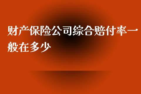 财产保险公司综合赔付率一般在多少_https://m.15771688.com_道指实时行情_第1张