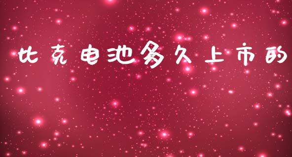 比克电池多久上市的_https://m.15771688.com_道指实时行情_第1张