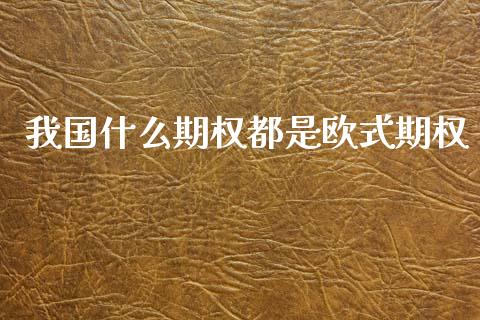 我国什么期权都是欧式期权_https://m.15771688.com_道指实时行情_第1张