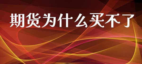 期货为什么买不了_https://m.15771688.com_期货手续费_第1张