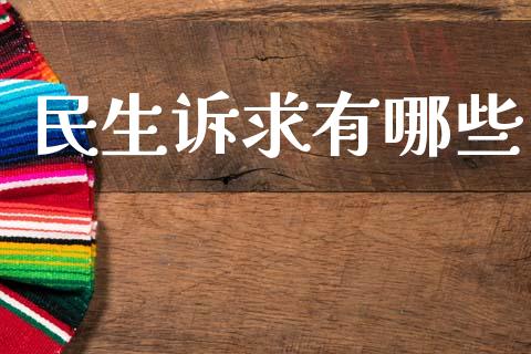 民生诉求有哪些_https://m.15771688.com_期货开户_第1张