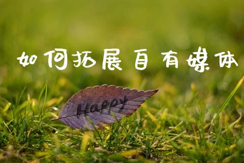 如何拓展自有媒体_https://m.15771688.com_道指实时行情_第1张