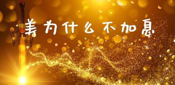 美为什么不加息_https://m.15771688.com_美国道指_第1张