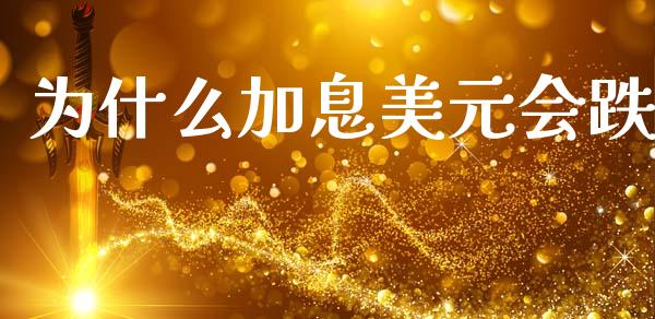 为什么加息美元会跌_https://m.15771688.com_美国道指_第1张