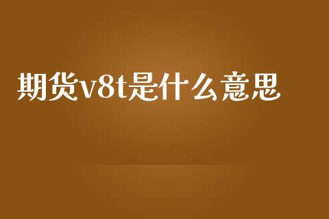 期货v8t是什么意思_https://m.15771688.com_期货开户_第1张