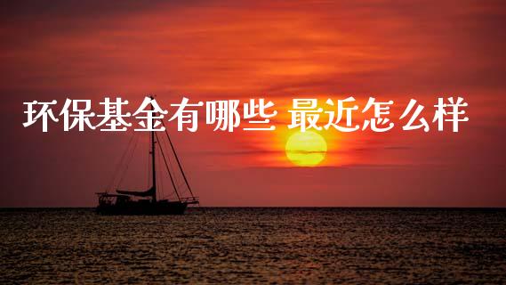 环保基金有哪些 最近怎么样_https://m.15771688.com_道指实时行情_第1张