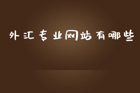 外汇专业网站有哪些_https://m.15771688.com_期货开户_第1张