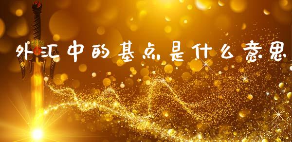 外汇中的基点是什么意思_https://m.15771688.com_期货手续费_第1张