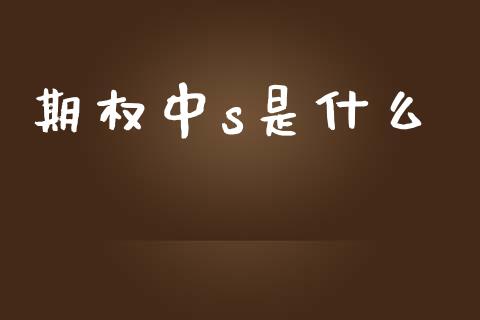 期权中s是什么_https://m.15771688.com_道指实时行情_第1张