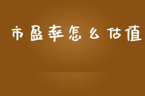 市盈率怎么估值_https://m.15771688.com_期货手续费_第1张