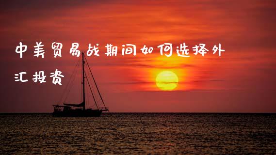 中美贸易战期间如何选择外汇投资_https://m.15771688.com_期货手续费_第1张