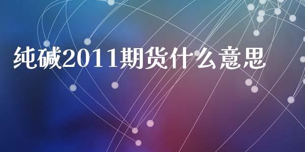 纯碱2011期货什么意思_https://m.15771688.com_道指实时行情_第1张