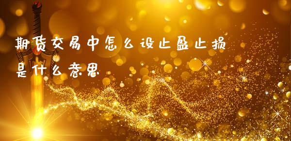 期货交易中怎么设止盈止损是什么意思_https://m.15771688.com_道指实时行情_第1张