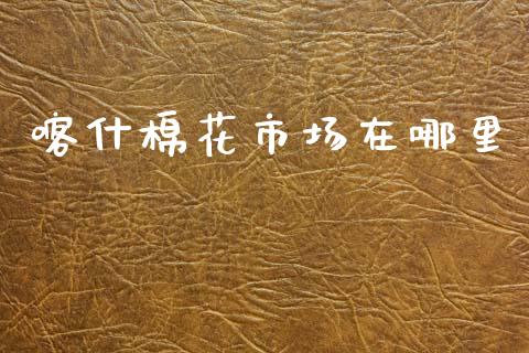 喀什棉花市场在哪里_https://m.15771688.com_期货开户_第1张