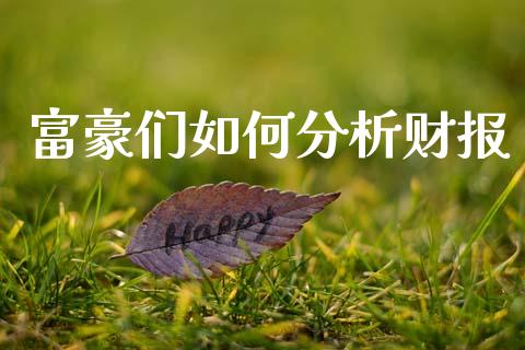 富豪们如何分析财报_https://m.15771688.com_美国道指_第1张