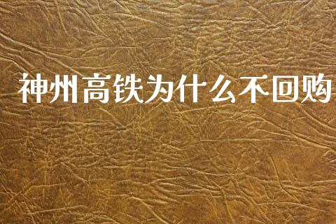 神州高铁为什么不回购_https://m.15771688.com_美国道指_第1张